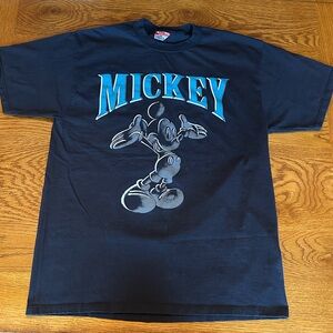 Disney Designs Navy Blue T-Shirt with Mickey Mouse Graphic